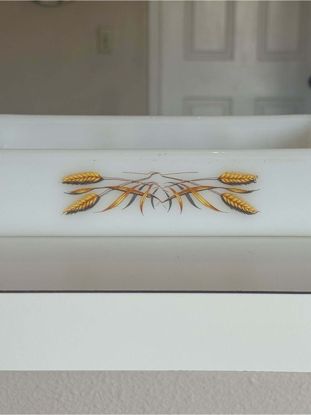 Vintage white milk glass Fire King baking set.